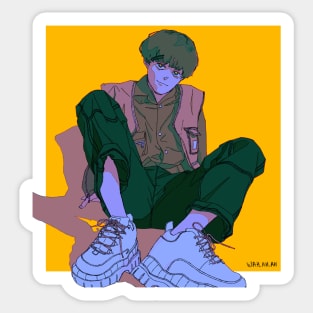 Purple boy Sticker